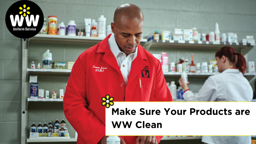 clean products with WW Uniforms